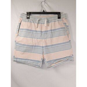George Men's White/Blue/Pink Flat Front Shorts Size Medium (32-34)
